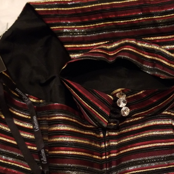 Formal Striped Crop Top - Picture 5 of 6